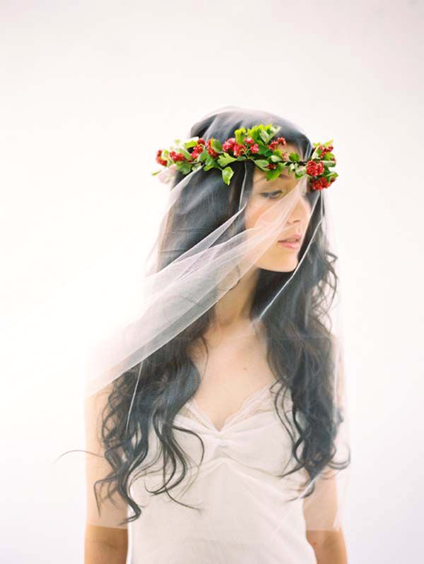coroncina di fiori e velo sposa